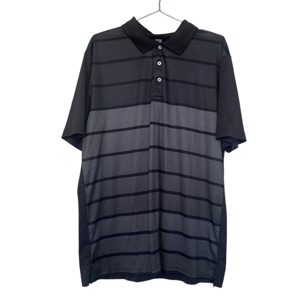 PGA Tour Gray Stretch Golf Polo Shirt - Size XL